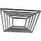 Ekena Millwork Raven Architectural Grade PVC Pierced Ceiling Medallion, Nickel, 20"OD x 7 3/8"ID x 1/2"P CMPP20X20RASNI - alternate 5